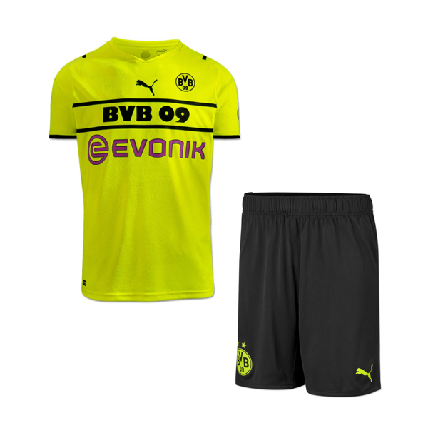 2021/22 Borussia Dortmund Kids Cup Soccer Kits Shirt With Shorts