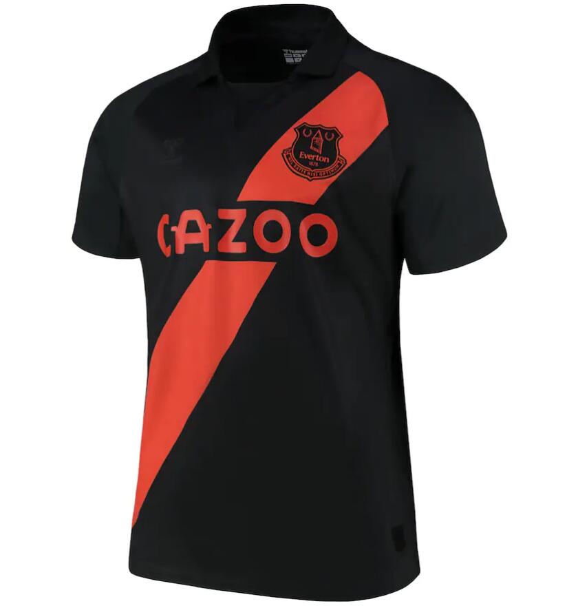 2021/22 Everton Away Black Soccer Jersey Shirt