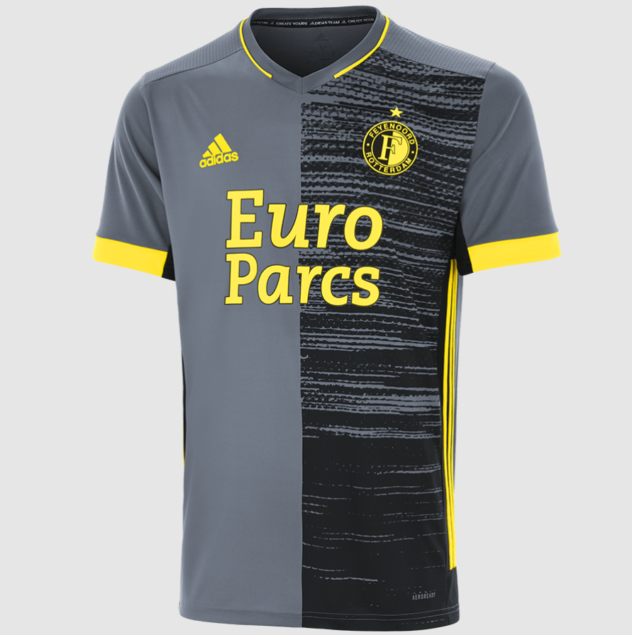 2021/22 Feyenoord Away Grey Soccer Jersey Shirt