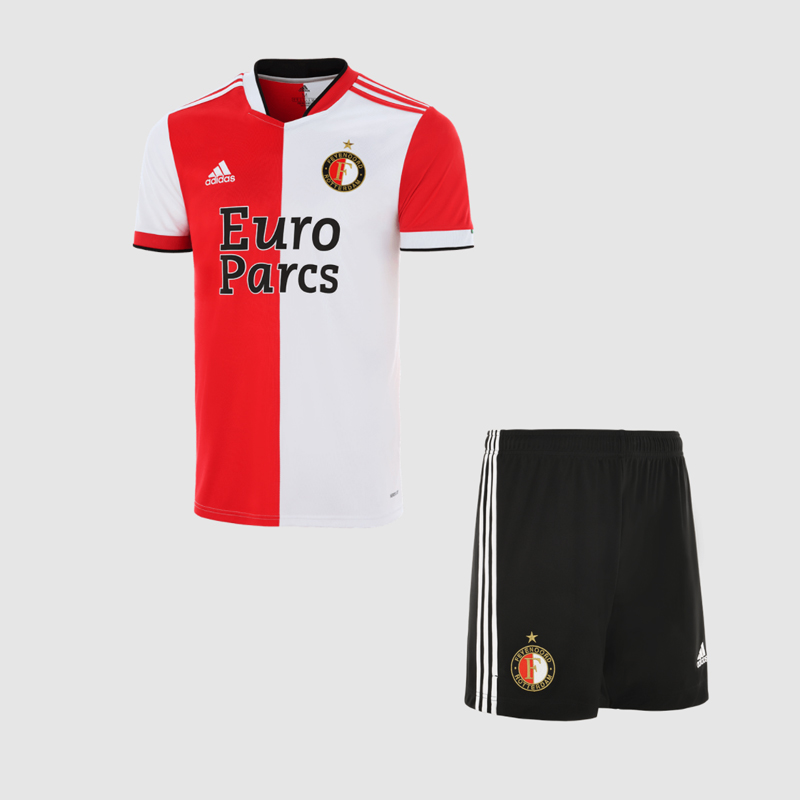 2021/22 Feyenoord Kids Home Soccer Kits Shirt With Shorts