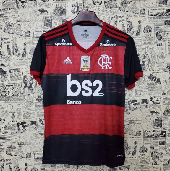 Camisa CR Flamengo 1 Home Kit Soccer Jersey Full Sponsor 2020/21