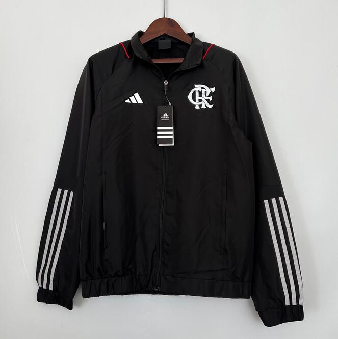 Flamengo Windbreaker Hoodie Jacket Black 2023/24