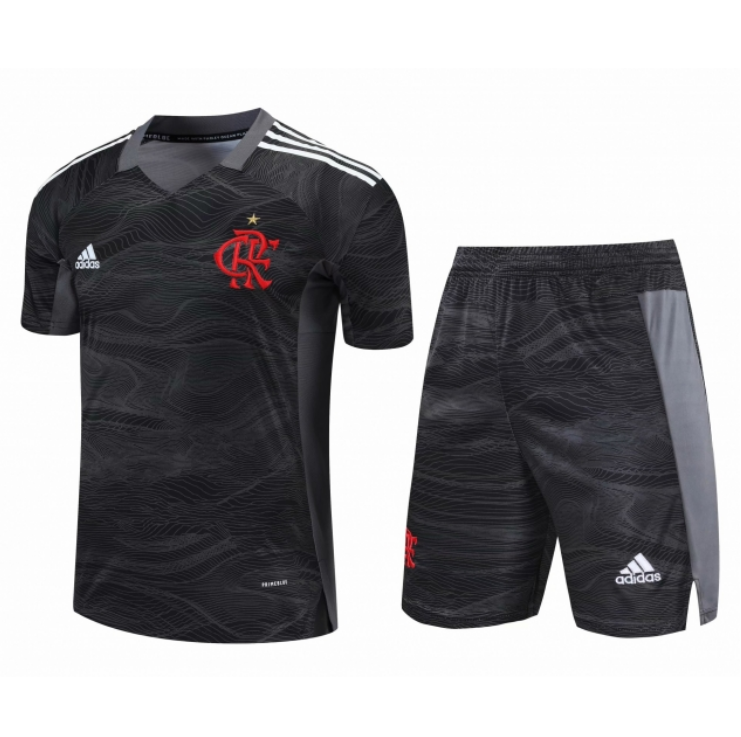 2021/22 Flamengo Goalkeeper Grey Soccer Kits Shirt with Shorts