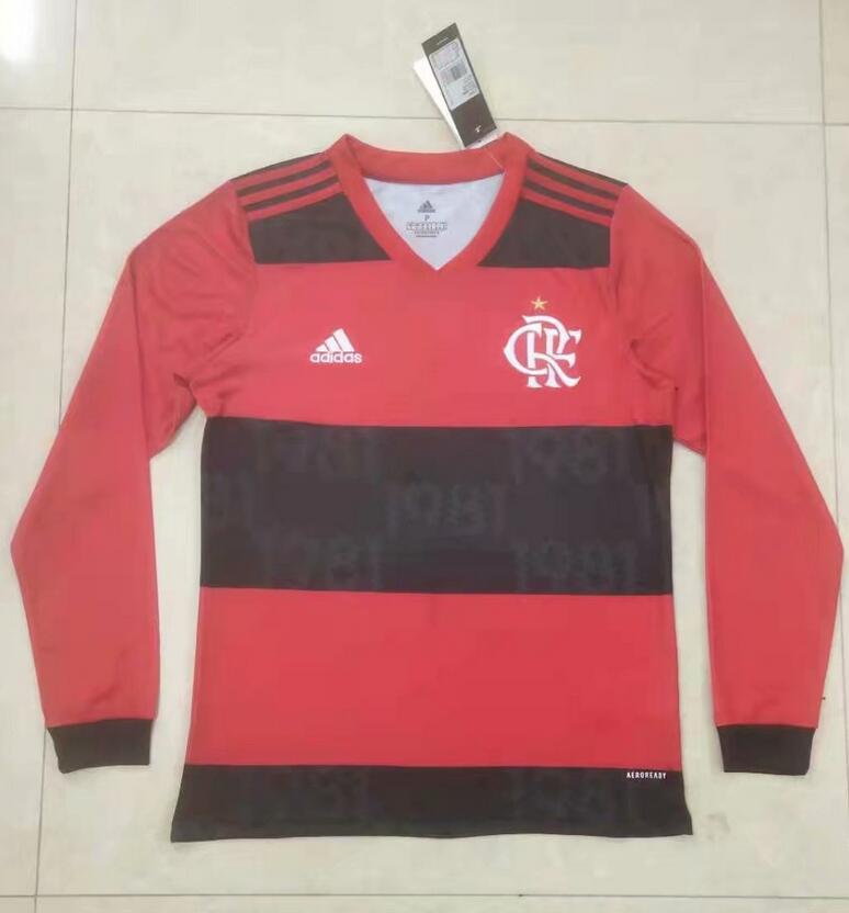 2021/22 Flamengo Long Sleeve Home Kit Soccer Jersey