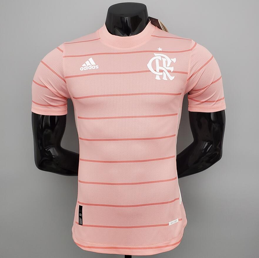 2021/22 Camisa Flamengo Outubro Rosa Soccer Jersey Shirt Player Version