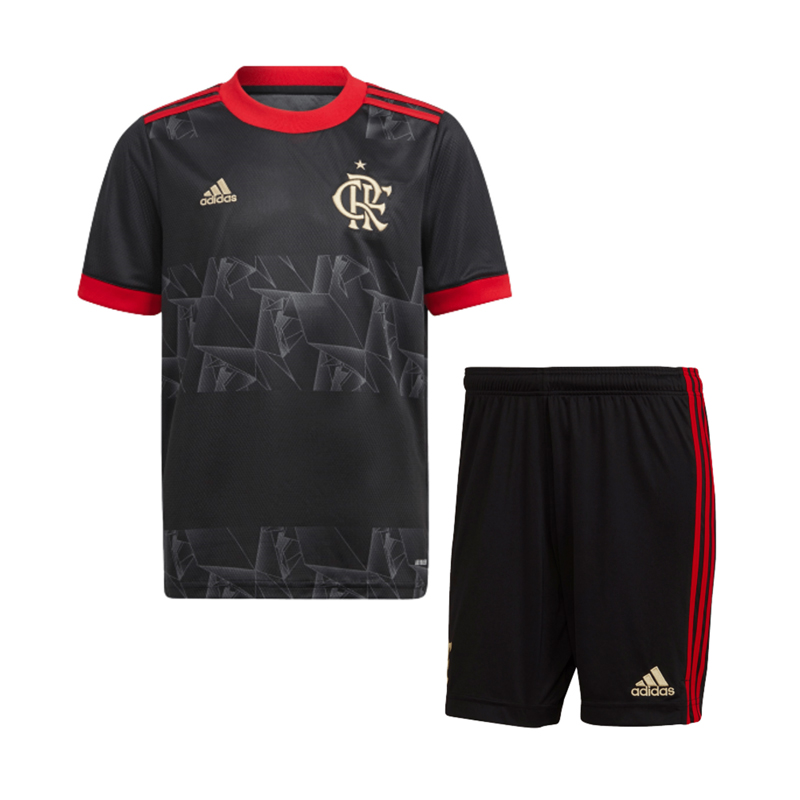 2021/22 Kids Flamengo Third Away Soccer Kits Shirt With Shorts