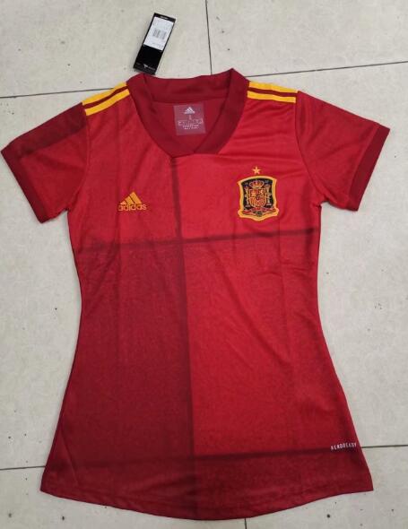 Women's 2020 Spain Home Kit Soccer Jersey