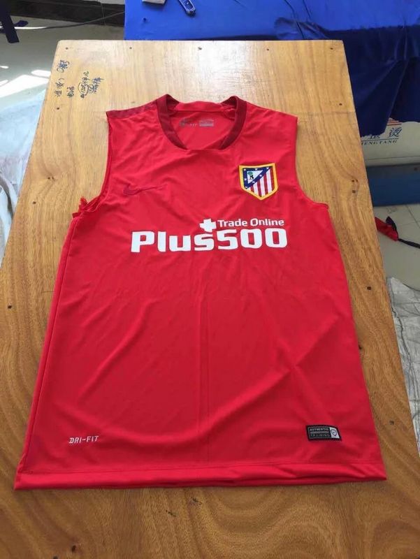 Atletico Madrid Red Sleeveless Soccer Shirt