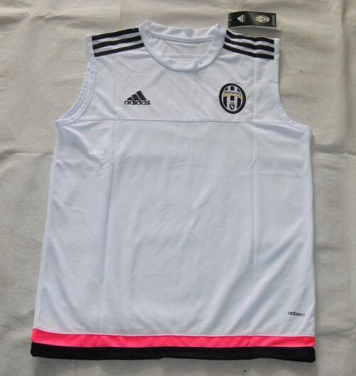 Juventus White Sleeveless Soccer Shirt