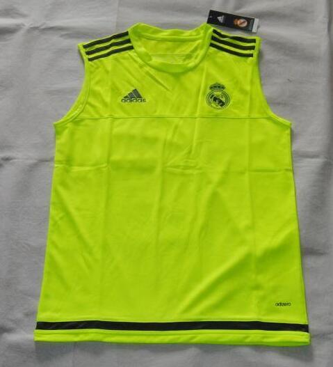 Real Madrid Light Green Sleeveless Soccer Shirt