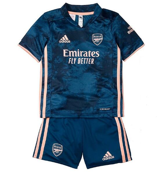 Kids Arsenal Third Away Soccer Kits Shirt With Shorts 2020/21