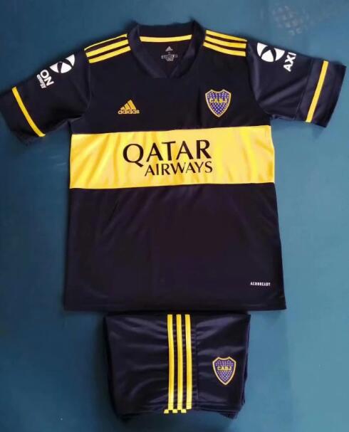 Kids Boca Juniors Home Soccer Kit (Shirt+Shorts) 2020/21