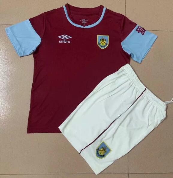 Kids Burnley Home Soccer Kits Shirt With Shorts 2020/21