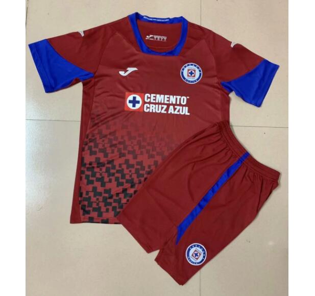 Kids Cruz Azul Third Away Soccer Kits Shirt With Shorts 2020/21