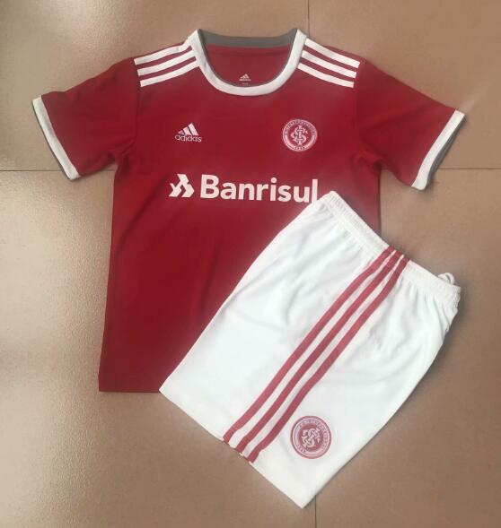 Kids SC Internacional Home Soccer Shirt With Shorts 2020/21