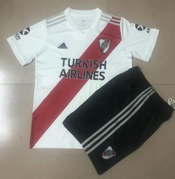 Kids River Plate Home Soccer Kits Shirt with Shorts 2020/21