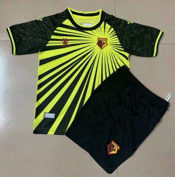 Kids Watford FC Home Soccer Kits Shirt With Shorts 2020/21