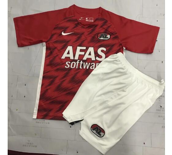 Alkmaar Zaanstreek Kids Home Soccer Kits Shirt With Shorts 2020/21