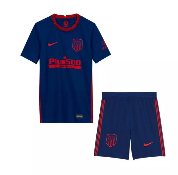 Kids Atletico Madrid Away Soccer Kits Shirt With Shorts 2020/21