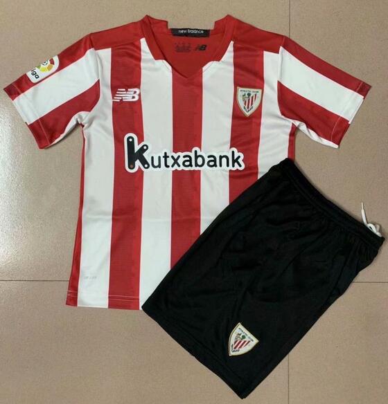 Kids Athletic Bilbao Home Soccer Kits Shirt With Shorts 2020/21