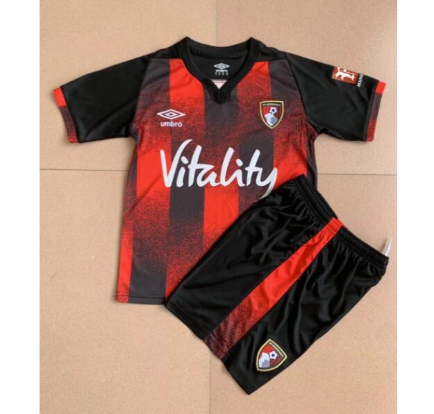 Kids Bournemouth Home Soccer Shirt With Shorts 2020/21