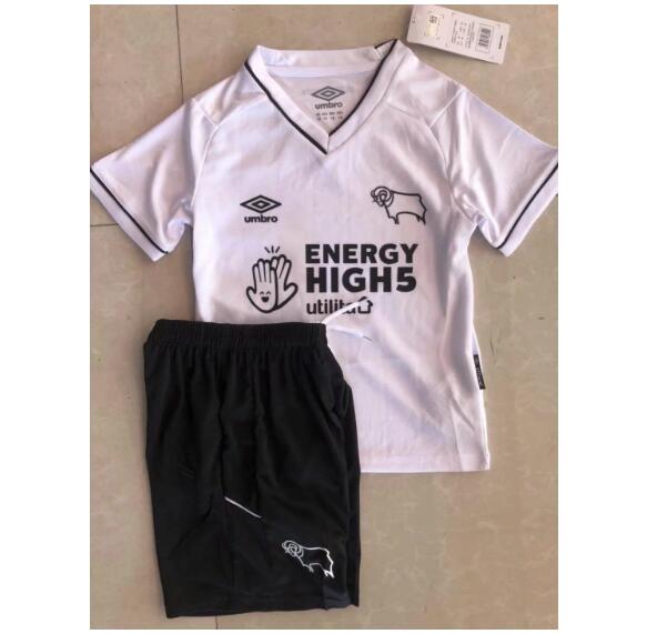 Derby County FC Kids Home Soccer Kits Shirt With Shorts 2020/21