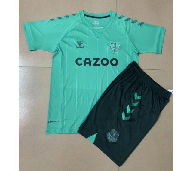 Everton Kids Third Away Soccer Jersey Kit Shirt With Shorts 2020/21