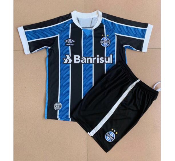 Gremio Foot-Ball Kids Home Soccer Kits Shirt With Shorts 2020/21