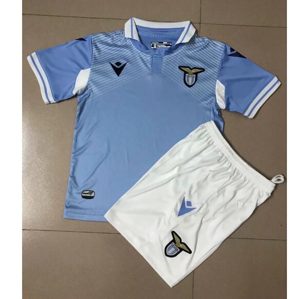 Kids Lazio Home Soccer Kits Shirt With Shorts 2020/21