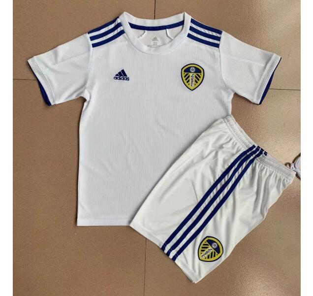 Leeds United FC Kids Home Soccer Kits Shirt With Shorts 2020/21