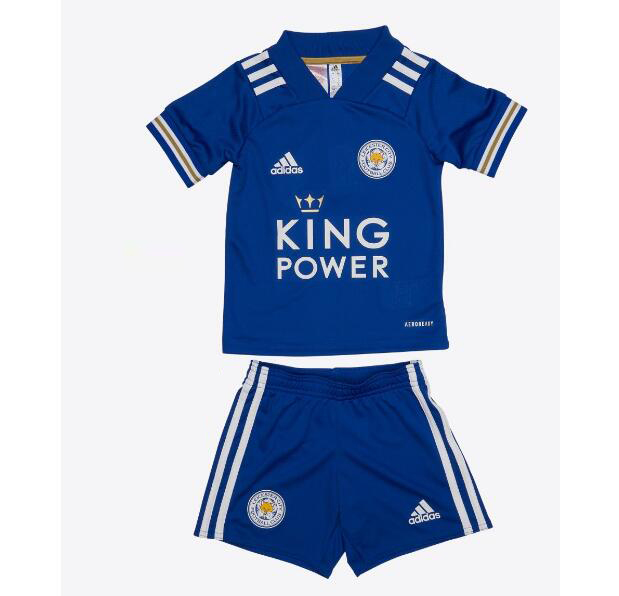 Leicester City Kids Home Soccer Kits Shirt With Shorts 2020/21