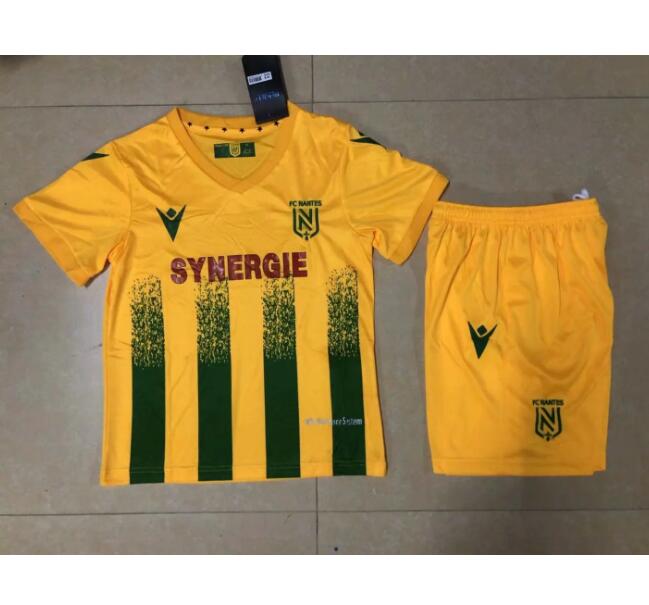 Kids FC Nantes Home Soccer Kits Shirt With Shorts 2020/21