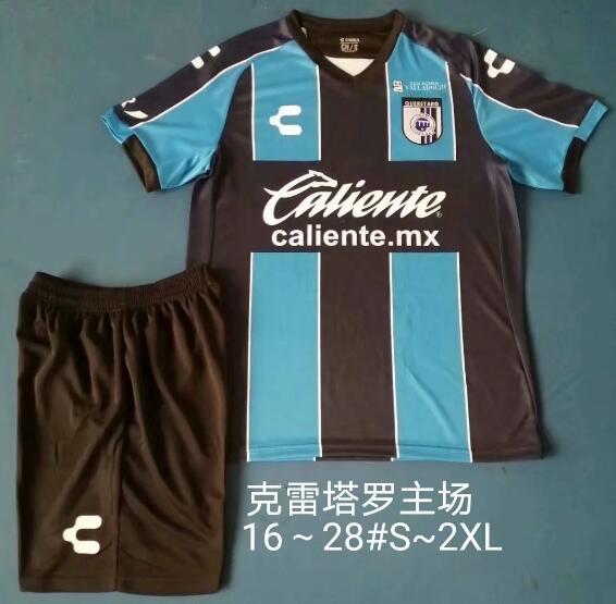 Kids Queretaro Home Soccer Shirt With Shorts 2020/21