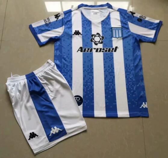 Kids Racing Club de Avellaneda Home Soccer Kits Shirt With Shorts 2020/21