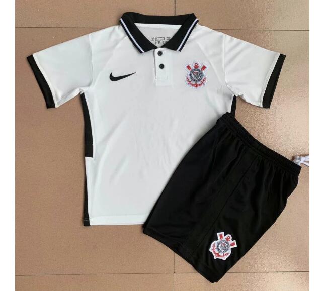 Kids SC Corinthians Home Soccer Kits Shirt With Shorts 2020/21