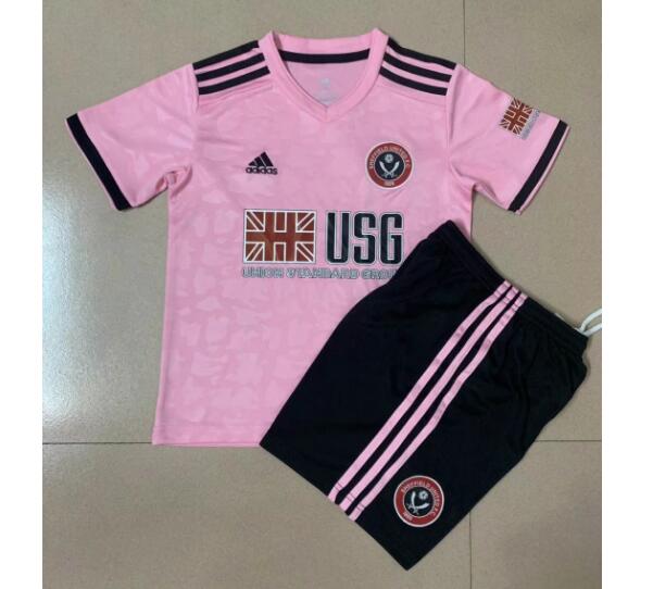 Kids Sheffield United FC Away Soccer Kits Shirt With Shorts 2020/21