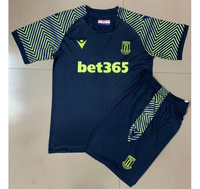 Kids Stoke City Away Soccer Kits Shirt With Shorts 2020/21