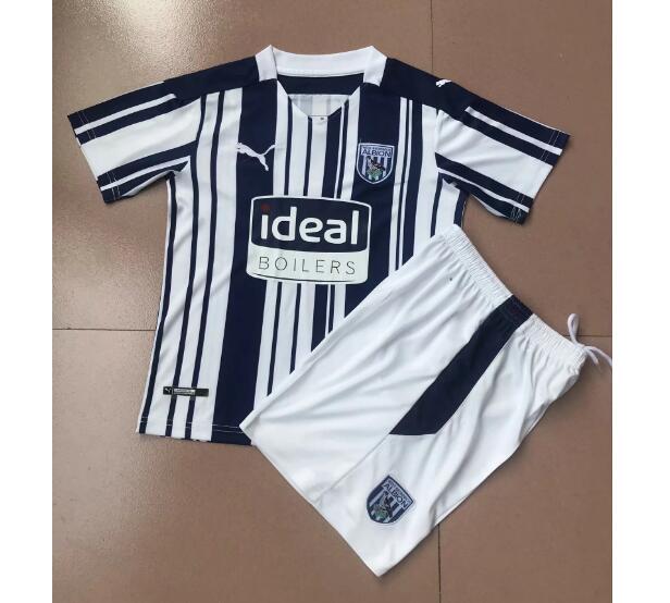 Kids West Bromwich Albion Home Soccer Kits Shirt With Shorts 2020/21