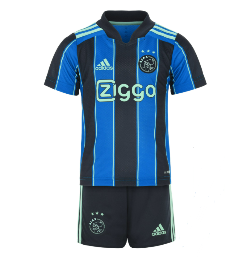 Kids 2021/22 Ajax Away Soccer Kits Shirt With Shorts