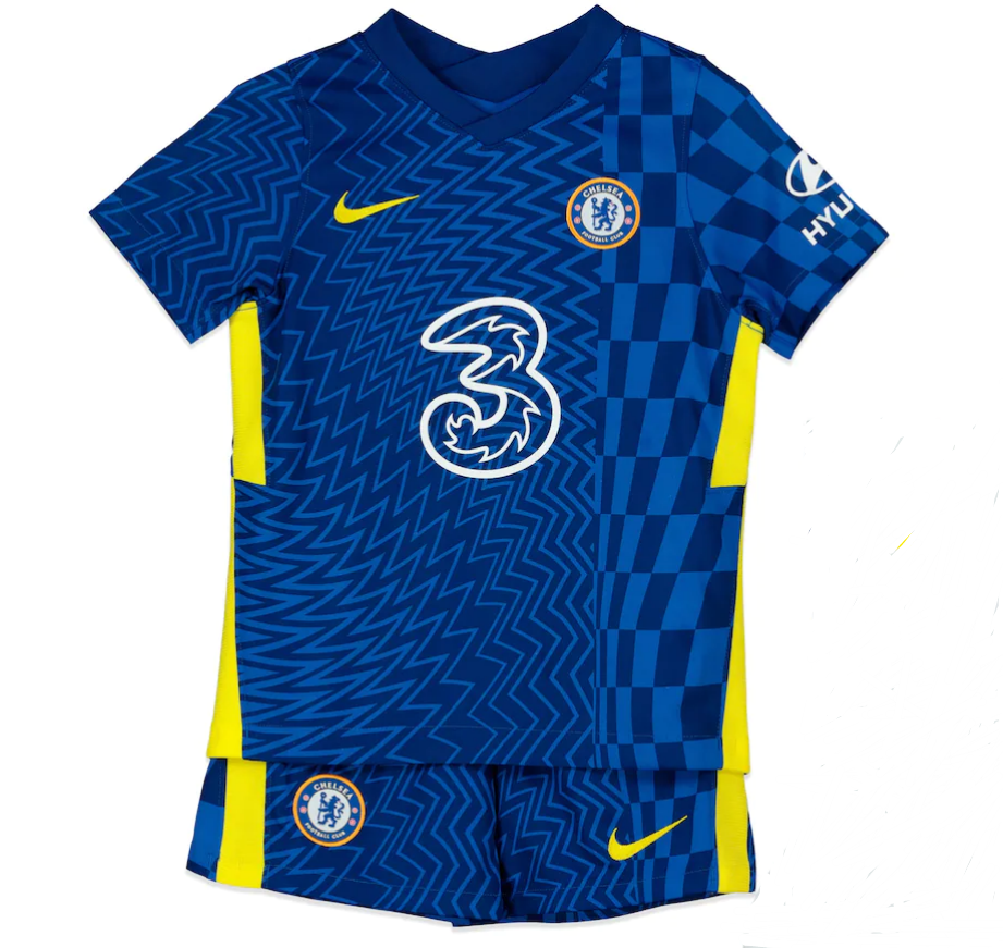 Kids 2021/22 Chelsea Home Soccer Kits Shirt with Shorts