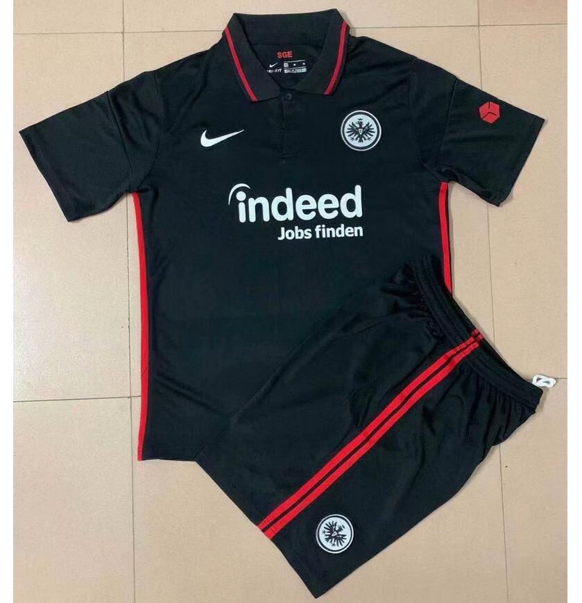 2021/22 Eintracht Frankfurt Kids Home Soccer Kits Shirt With Shorts