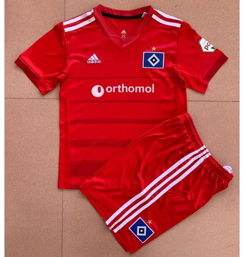 2021/22 Hamburger SV Kids Third Away Soccer Kits Shirt With Shorts