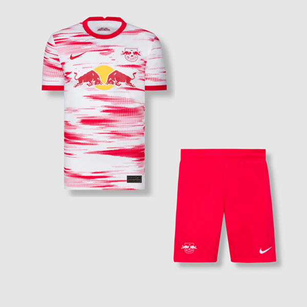 Kids RB Leipzig 2021/22 Home Soccer Kits Shirt With Shorts