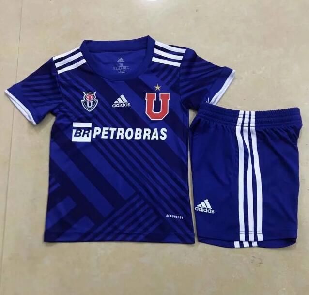 Kids 2021/22 Universidad de Chile Home Soccer Kits Shirt With Shorts