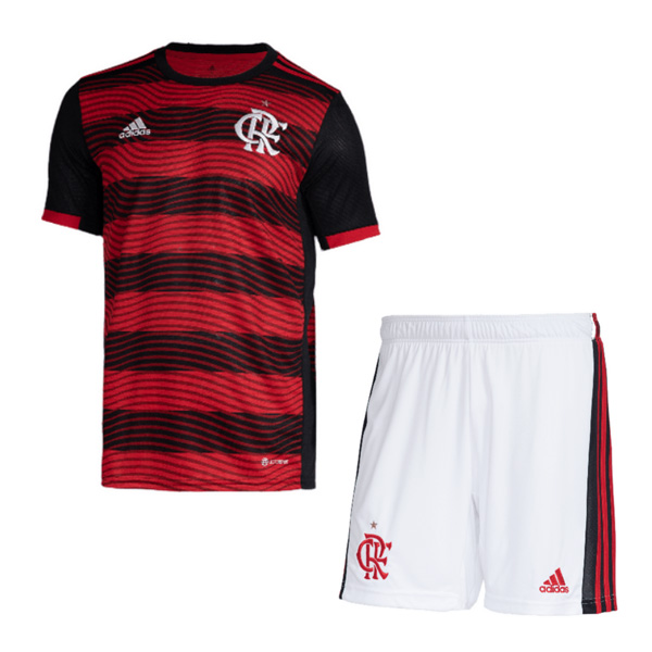 2022/23 Kids Flamengo Home Soccer Kits Shirt With Shorts