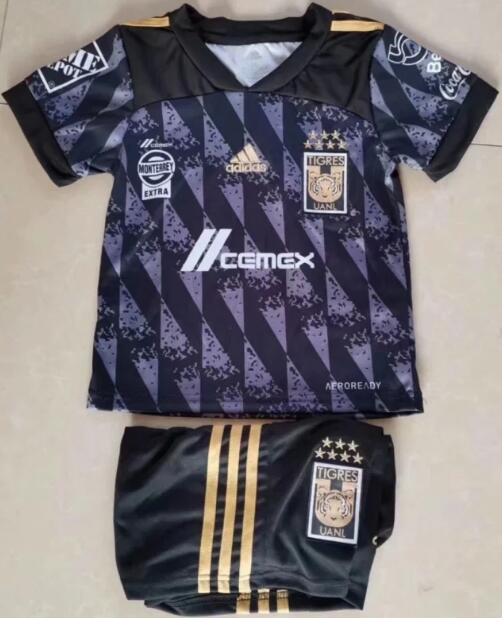 Kids Tigres UANL Third Away Soccer Shirt With Shorts 2020/21