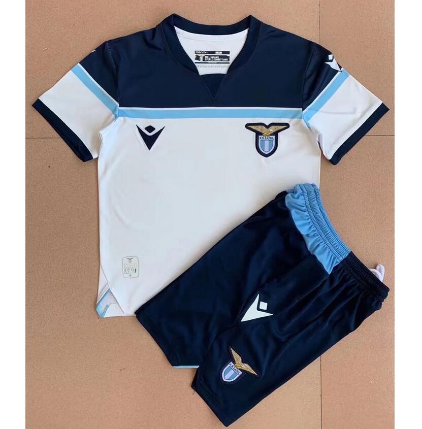 Kids Lazio 2021/22 Away Soccer Kits Shirt With Shorts