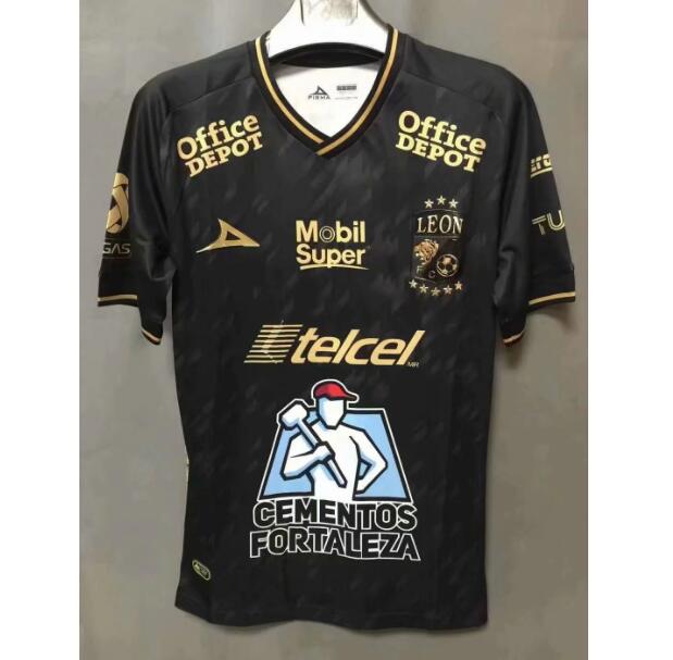 Club León Black Away Kit Soccer Jersey 2020/21