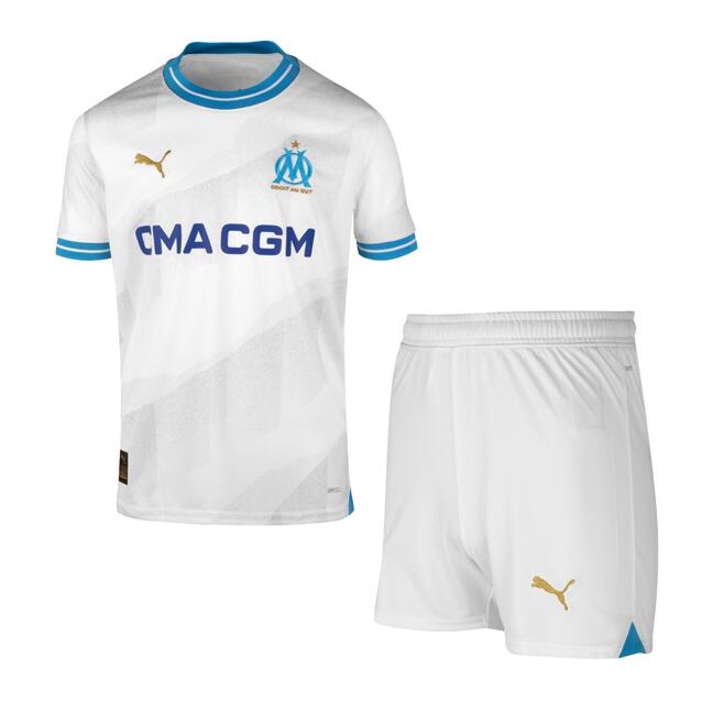 Olympique de Marseille Home Soccer Kit 2023/24 Kids