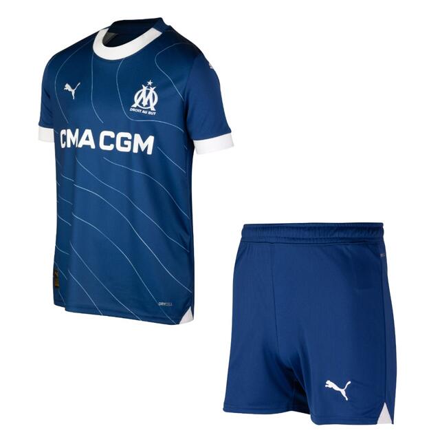 Olympique de Marseille Away Soccer Kit 2023/24 Kids